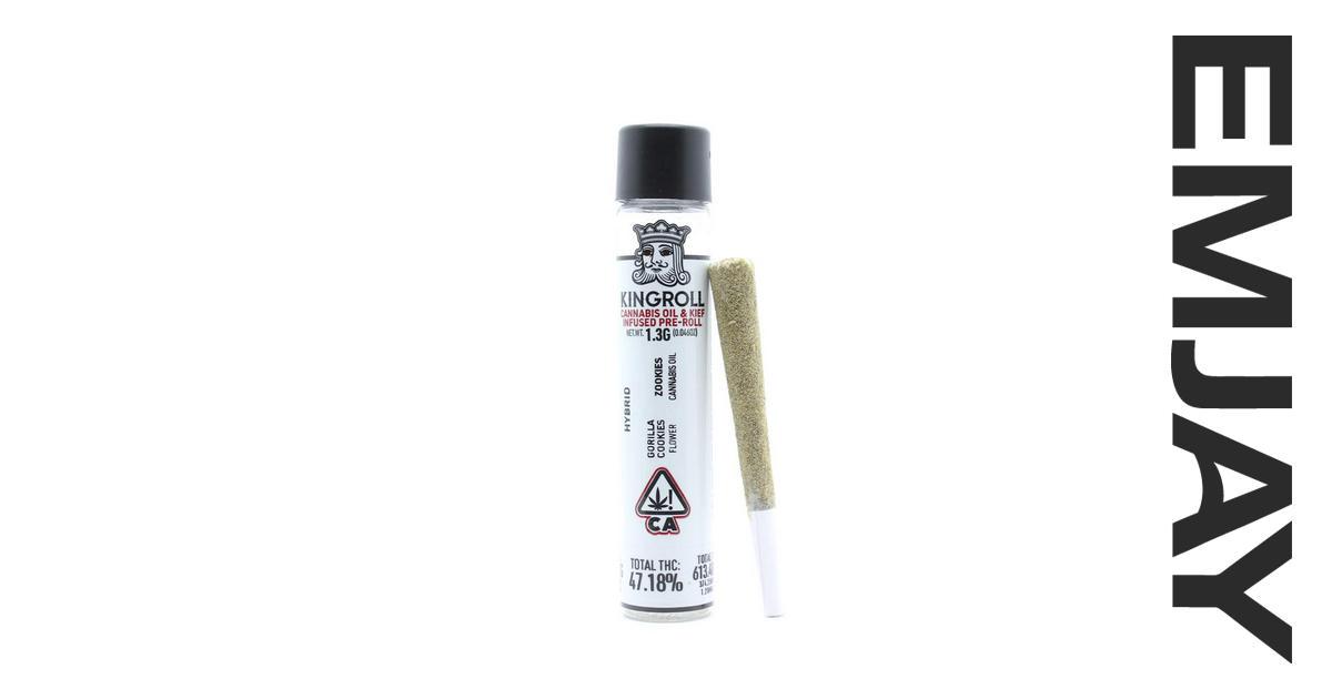 Kingroll Infused Gorilla Cookies x Zookies Preroll Emjay