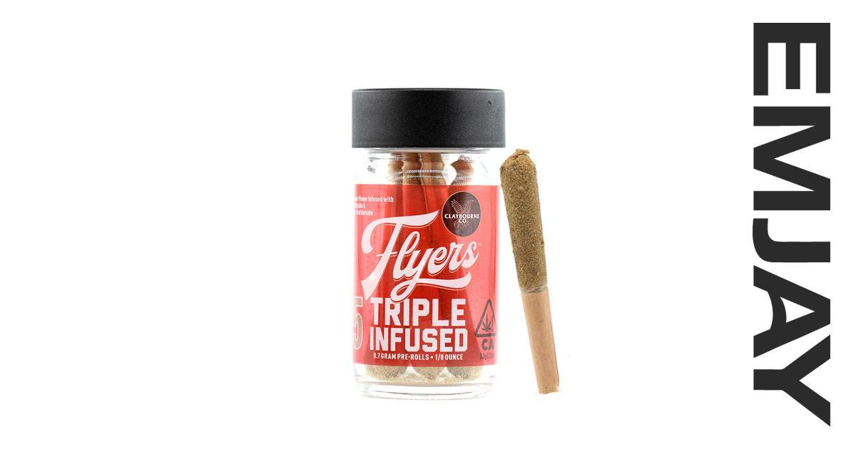 Claybourne Co. Triple Infused White Widow Flyers 5 Pack Emjay
